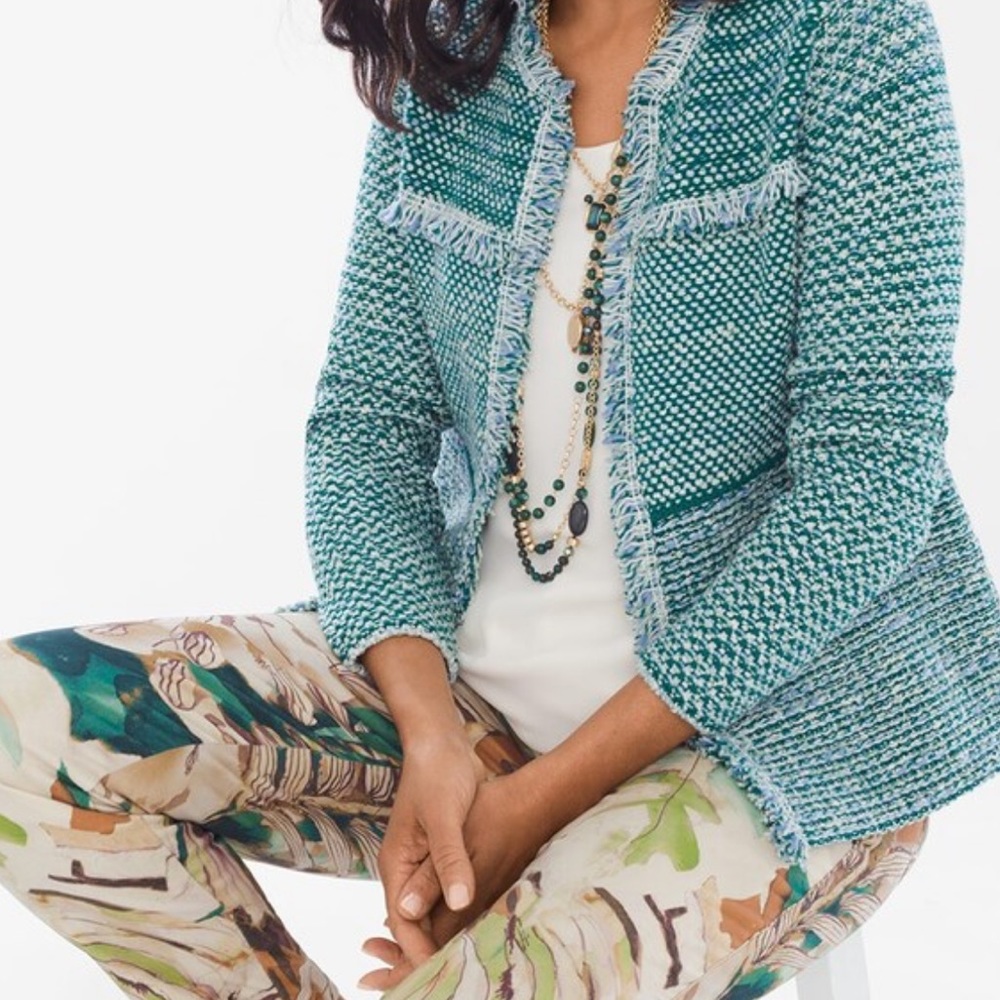 NWT- Chico’s Tweed Cardigan